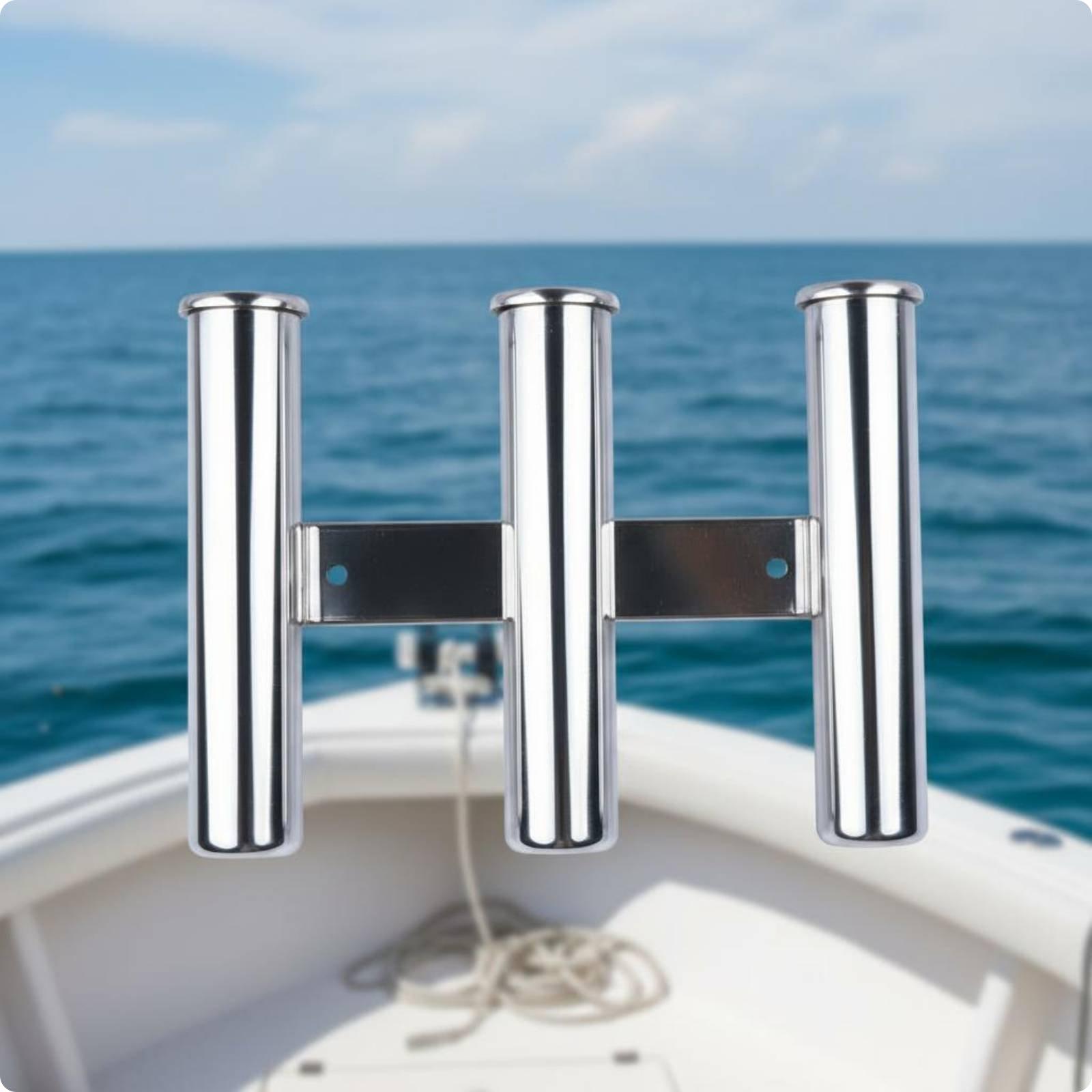 Fishing Rod Rack - 4 Borulu Paslanmaz Çelik Tekne Olta