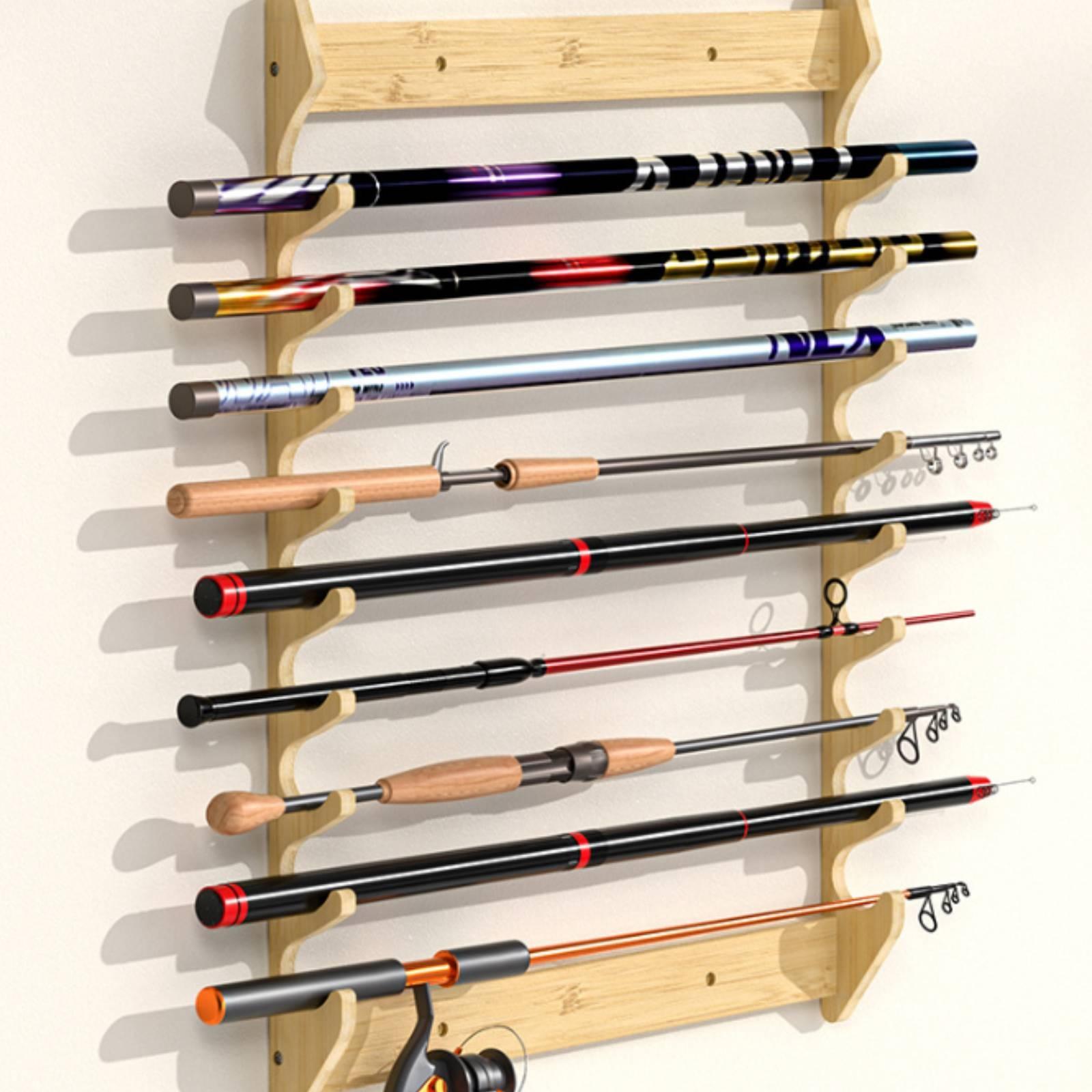 Fishing Rod Rack - Bambu Olta Tutucu Duvar Braketi, Olta